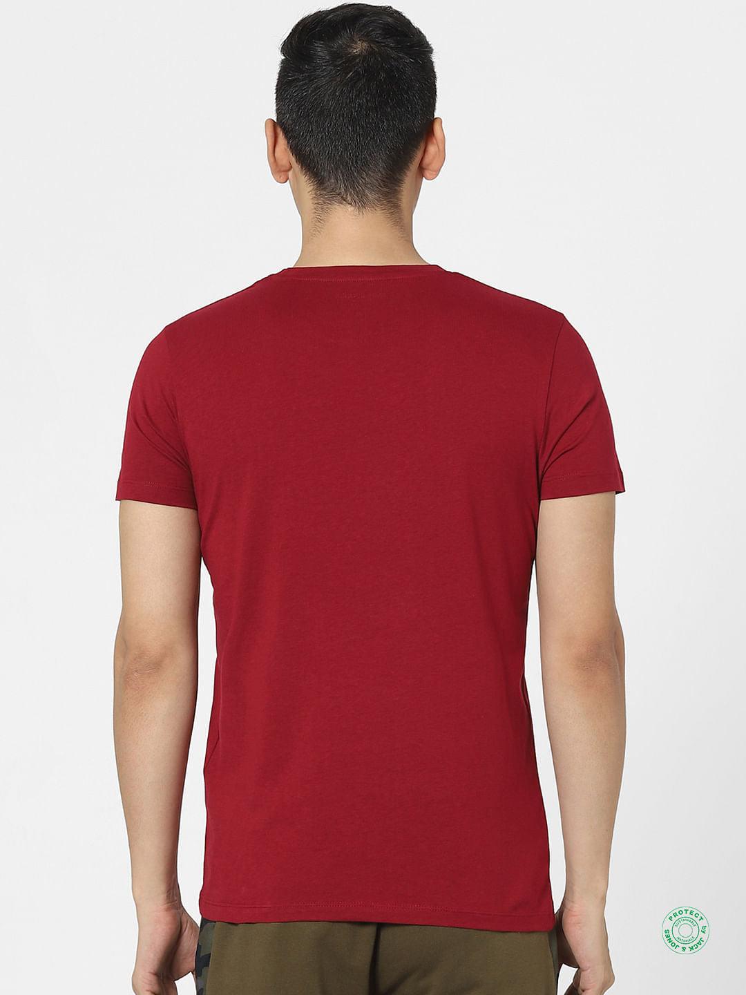 Red Graphic Print Crew Neck T-shirt