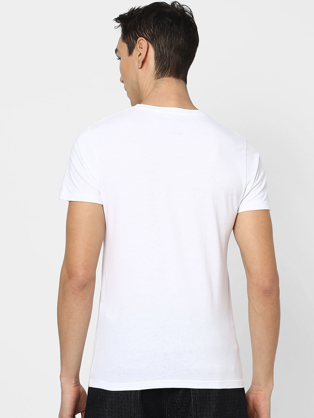 White Graphic Print Crew Neck T-shirt