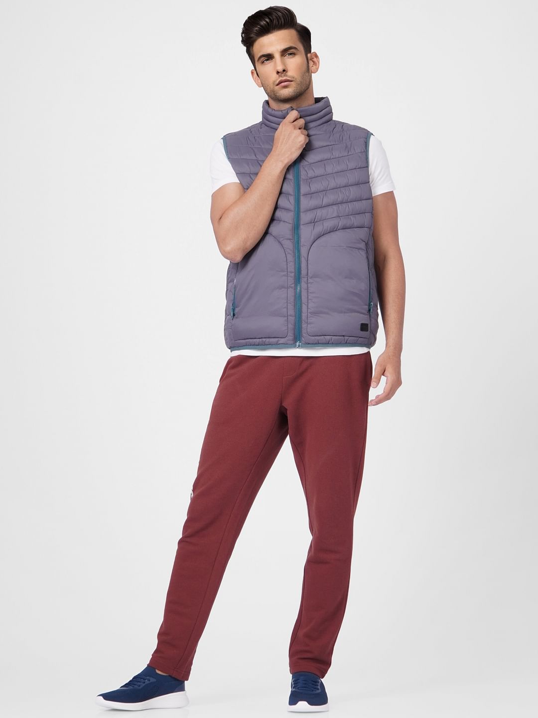 Grey Puffer Vest Jacket - S