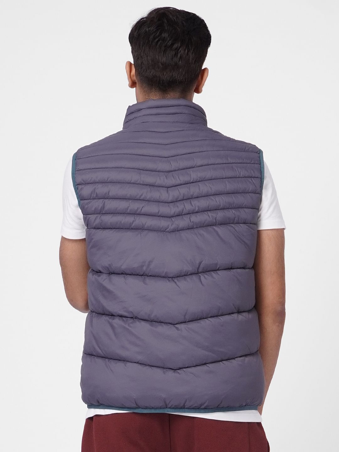 Grey Puffer Vest Jacket