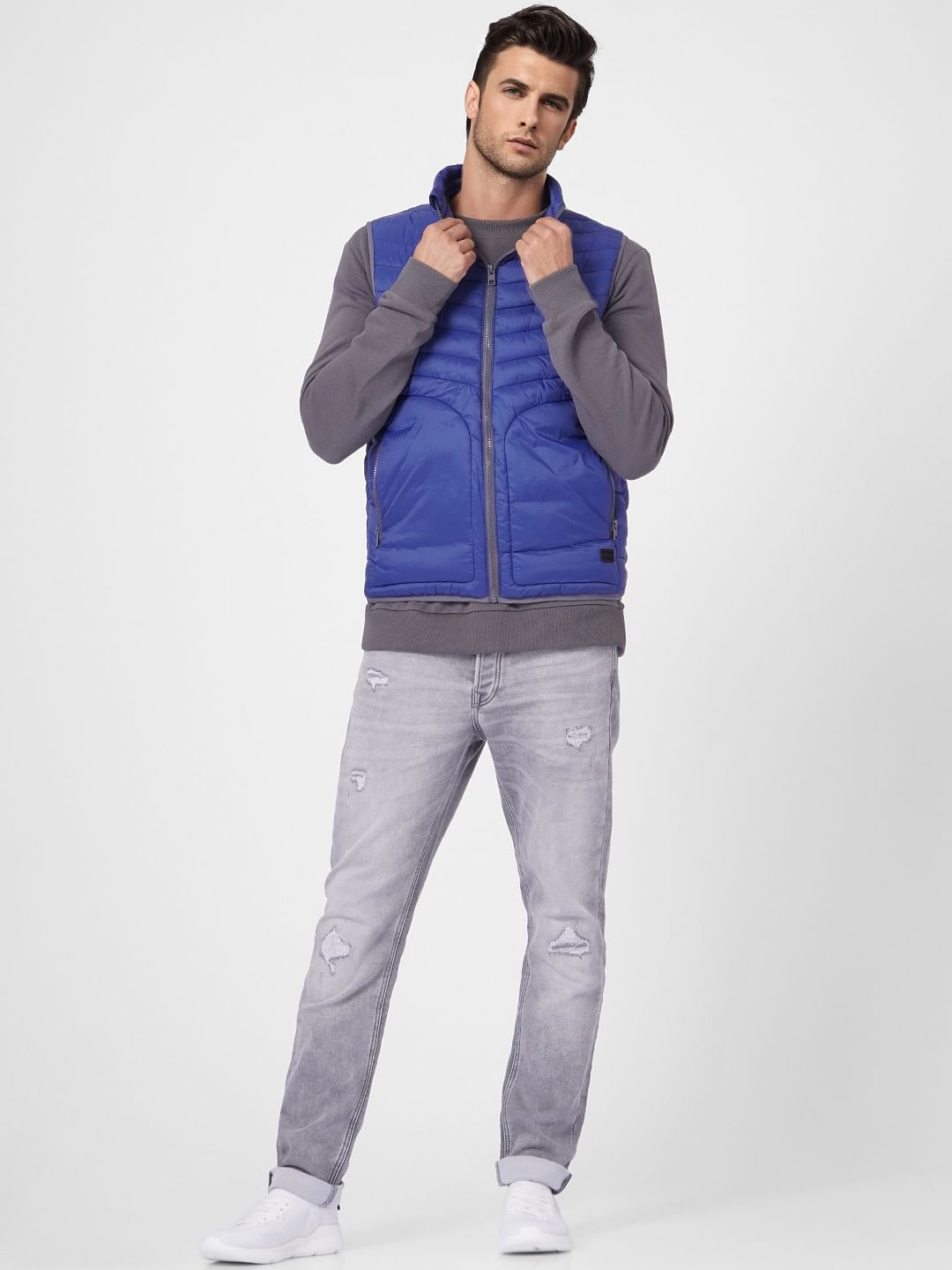 Blue Puffer Vest Jacket