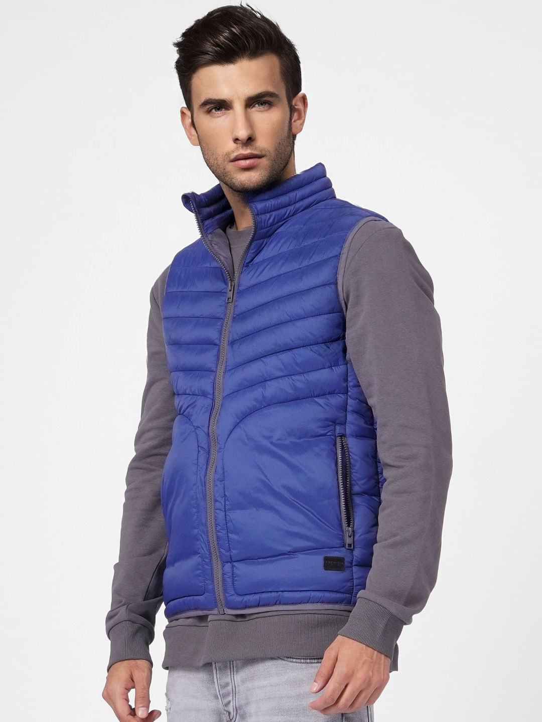 Blue Puffer Vest Jacket