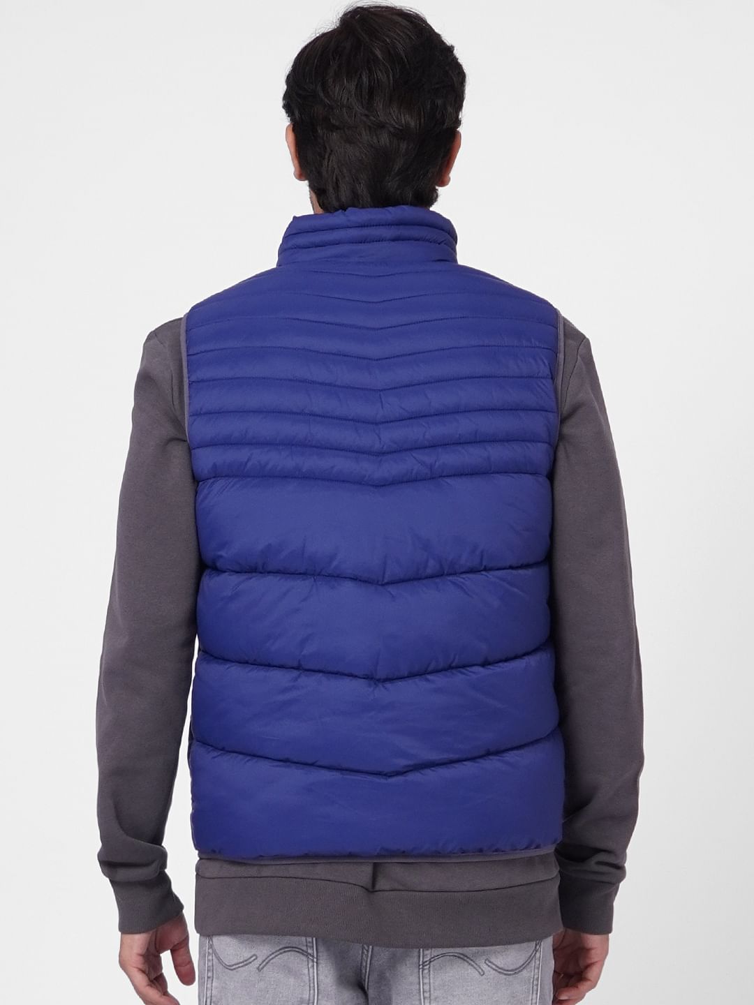 Blue Puffer Vest Jacket