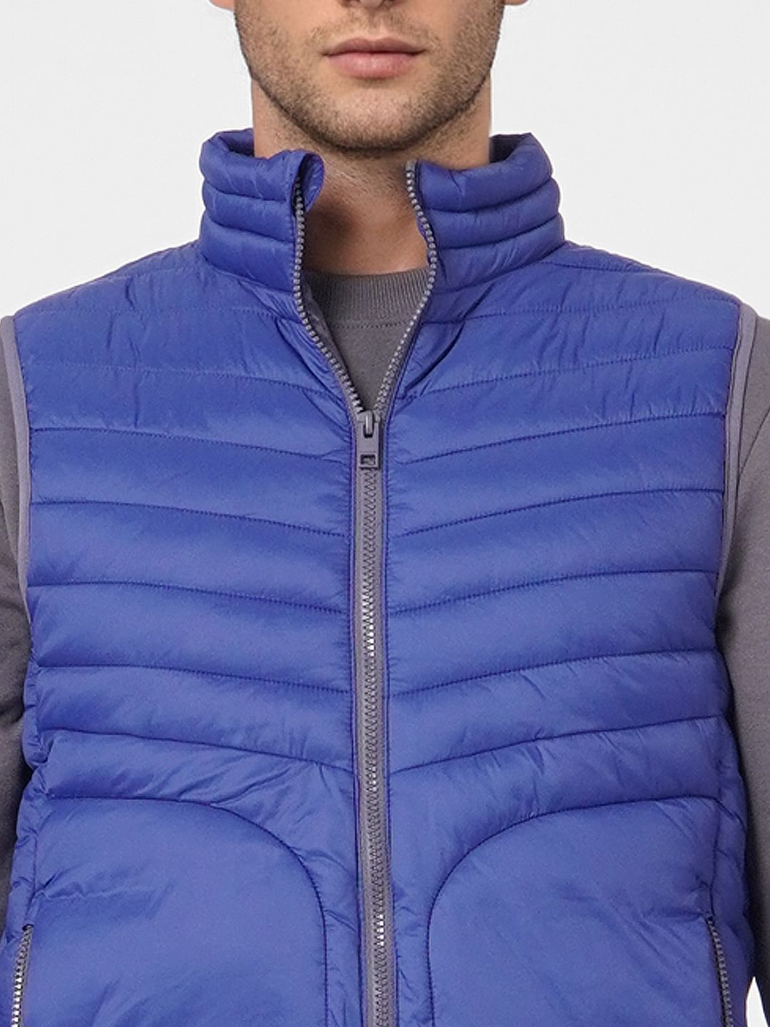 Blue Puffer Vest Jacket