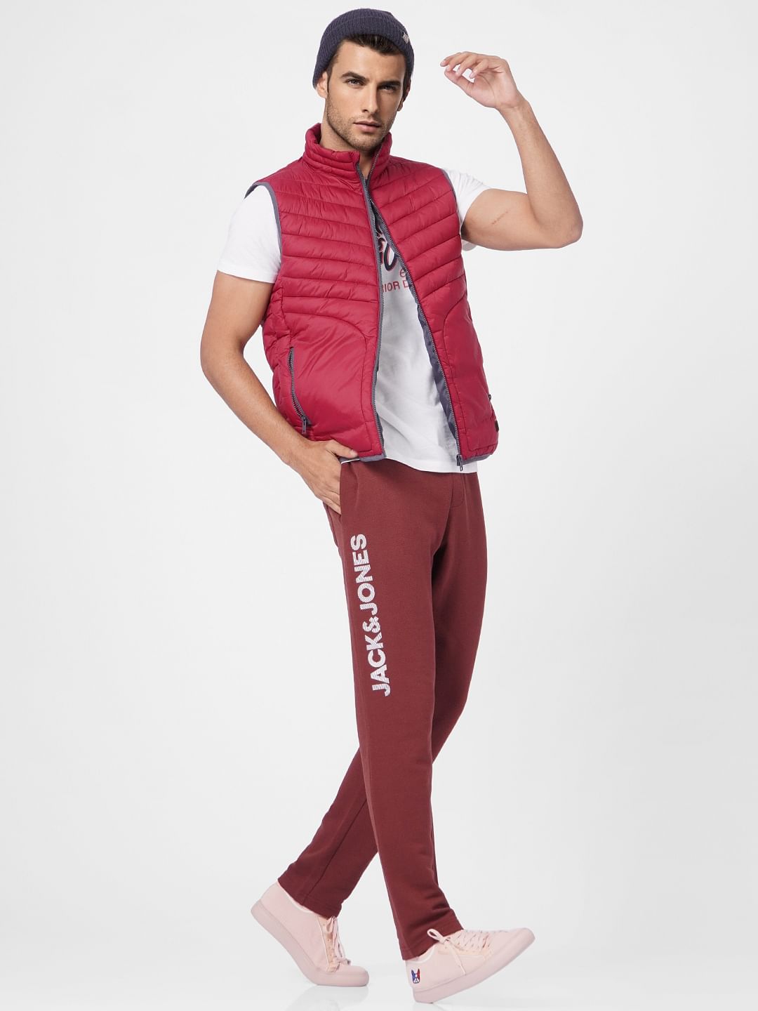 Red Puffer Vest Jacket