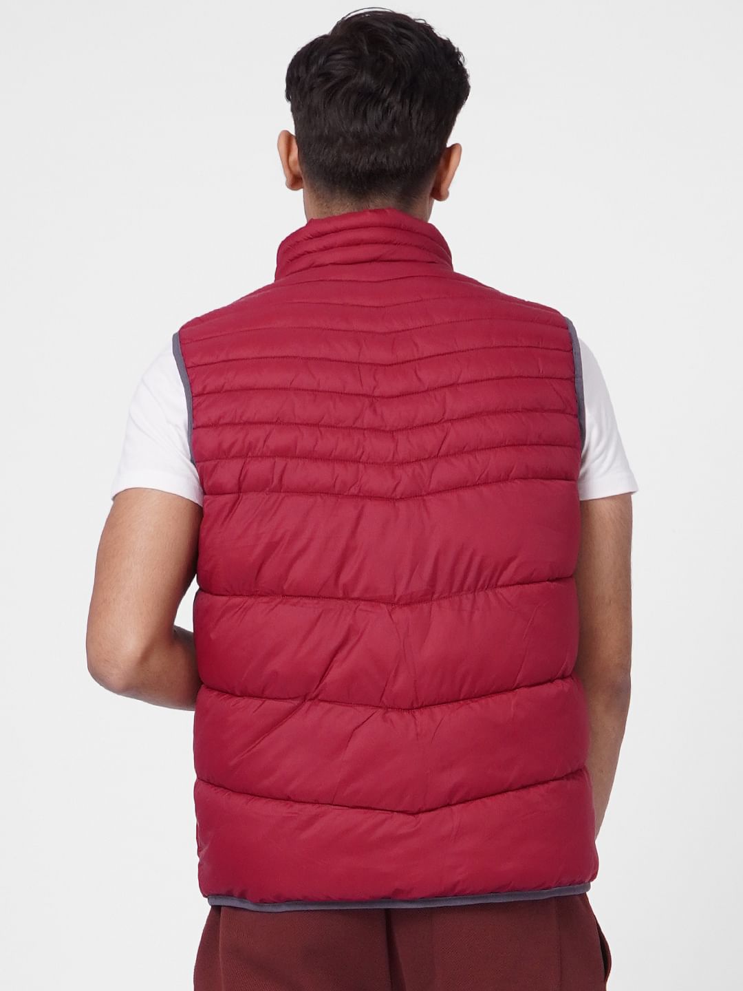 Red Puffer Vest Jacket
