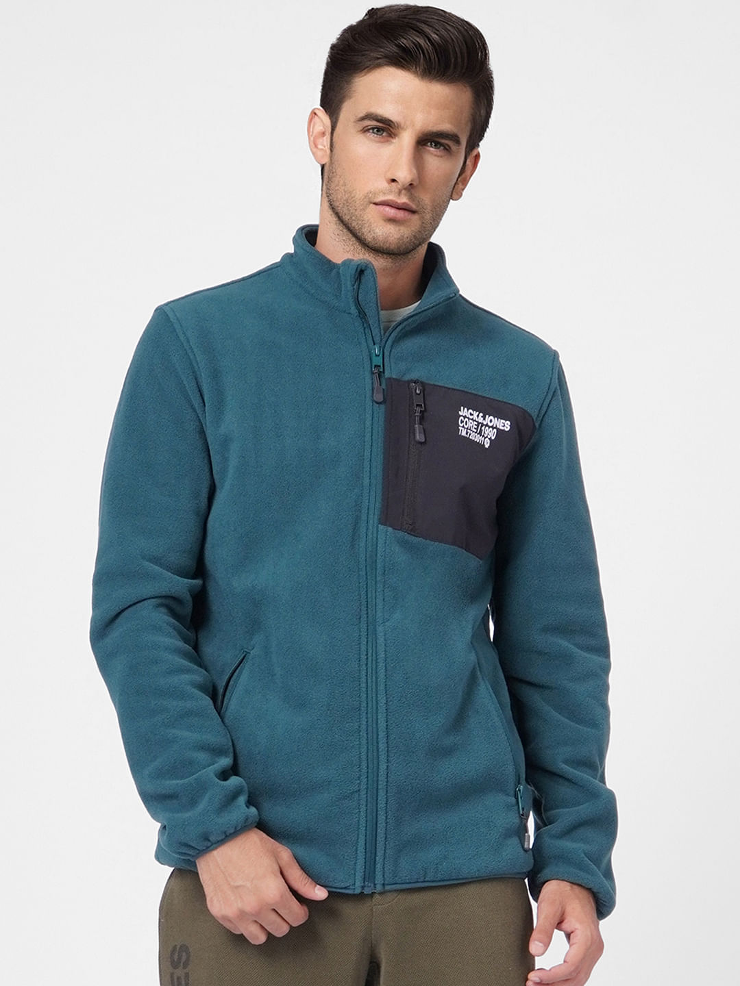 Green Zip Up Fleece Jacket