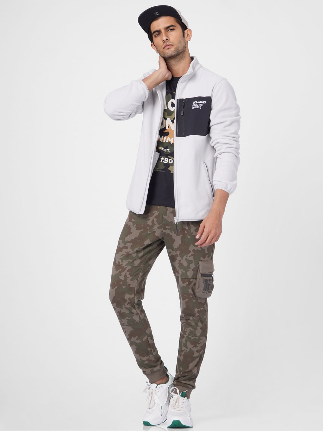 Grey Zip Up Fleece Jacket