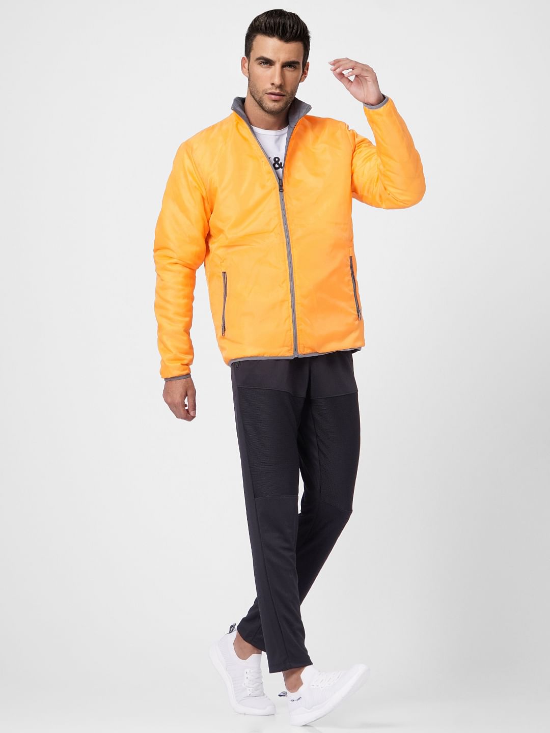 Grey Reversible Puffer Jacket - S