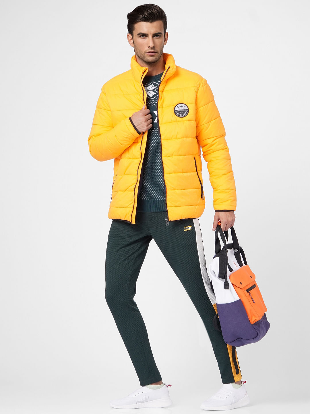 Orange Puffer Jacket - S