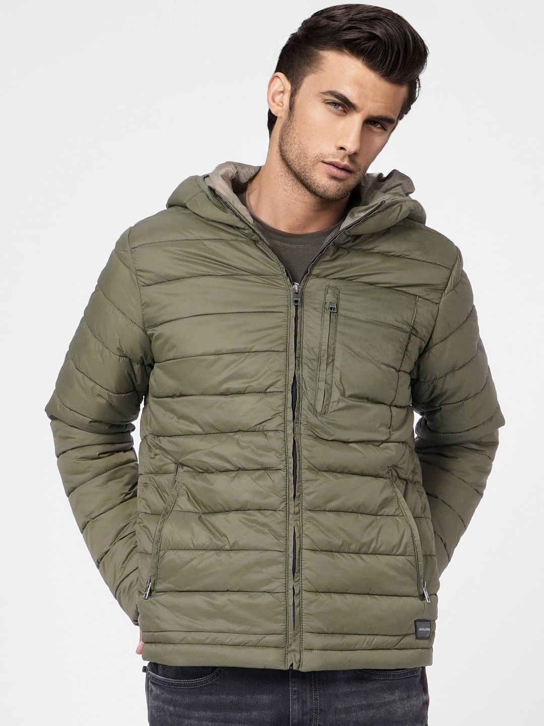 Green Hooded Puffer Jacket