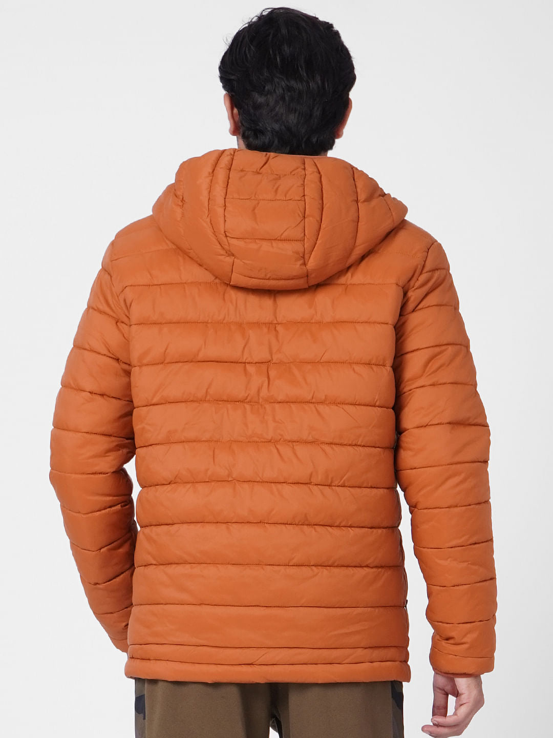 Brown Hooded Puffer Jacket