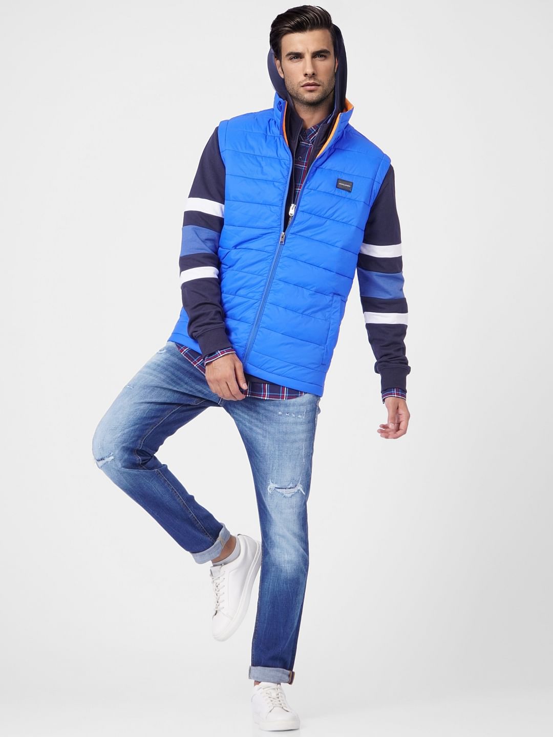 Blue Puffer Vest Jacket - S