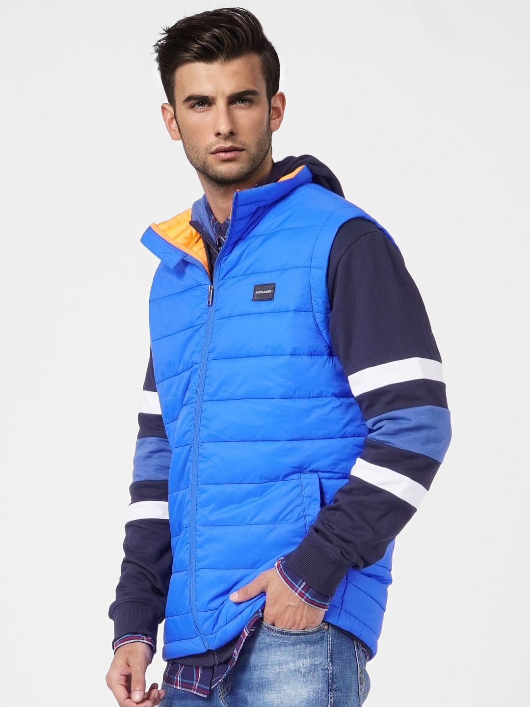 Blue Puffer Vest Jacket