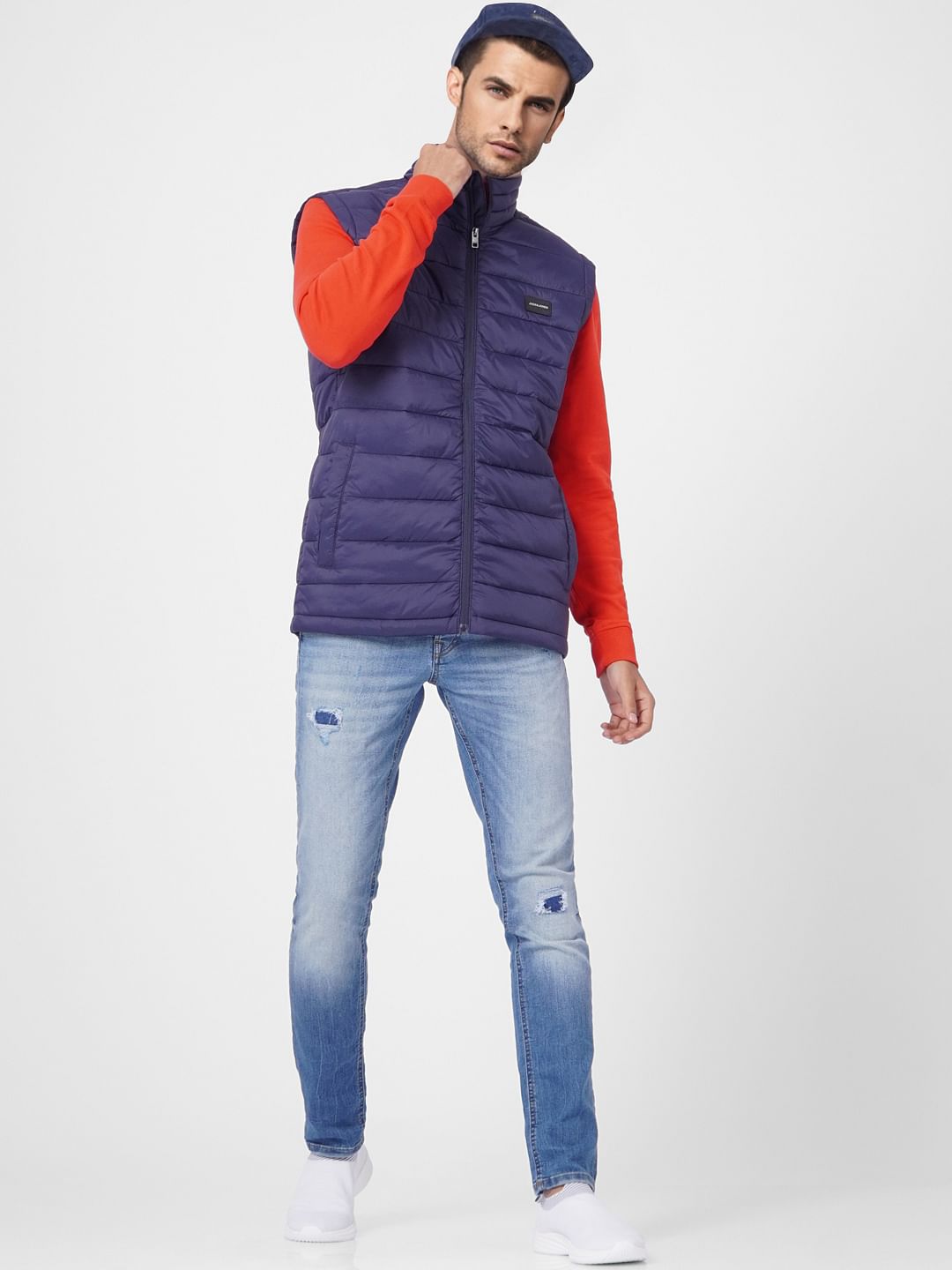 Blue Puffer Vest Jacket - S