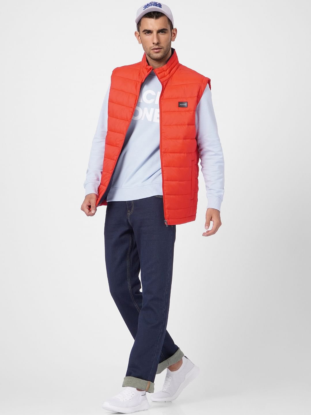 Red Puffer Vest Jacket - S