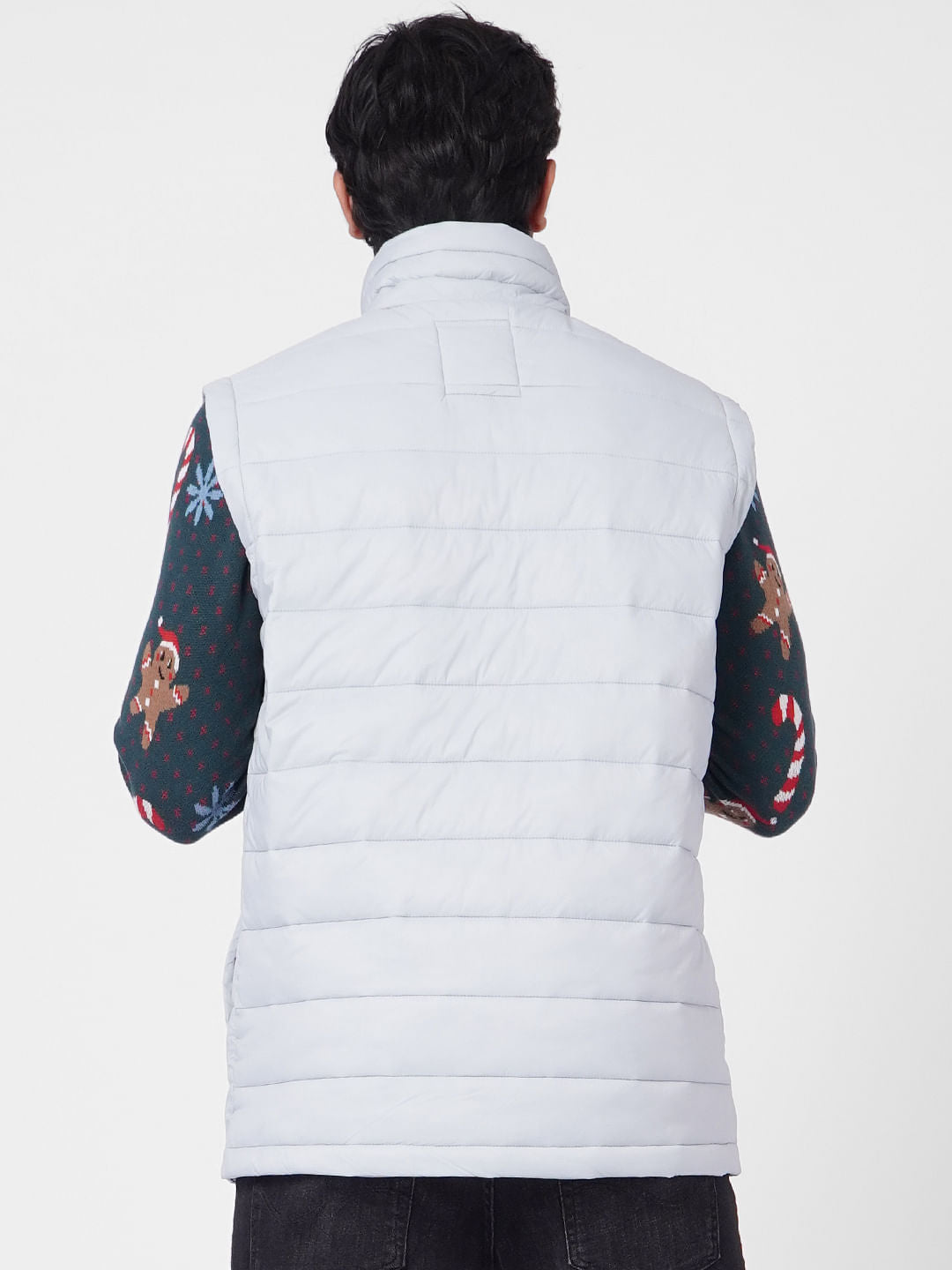 Light Grey Puffer Vest Jacket