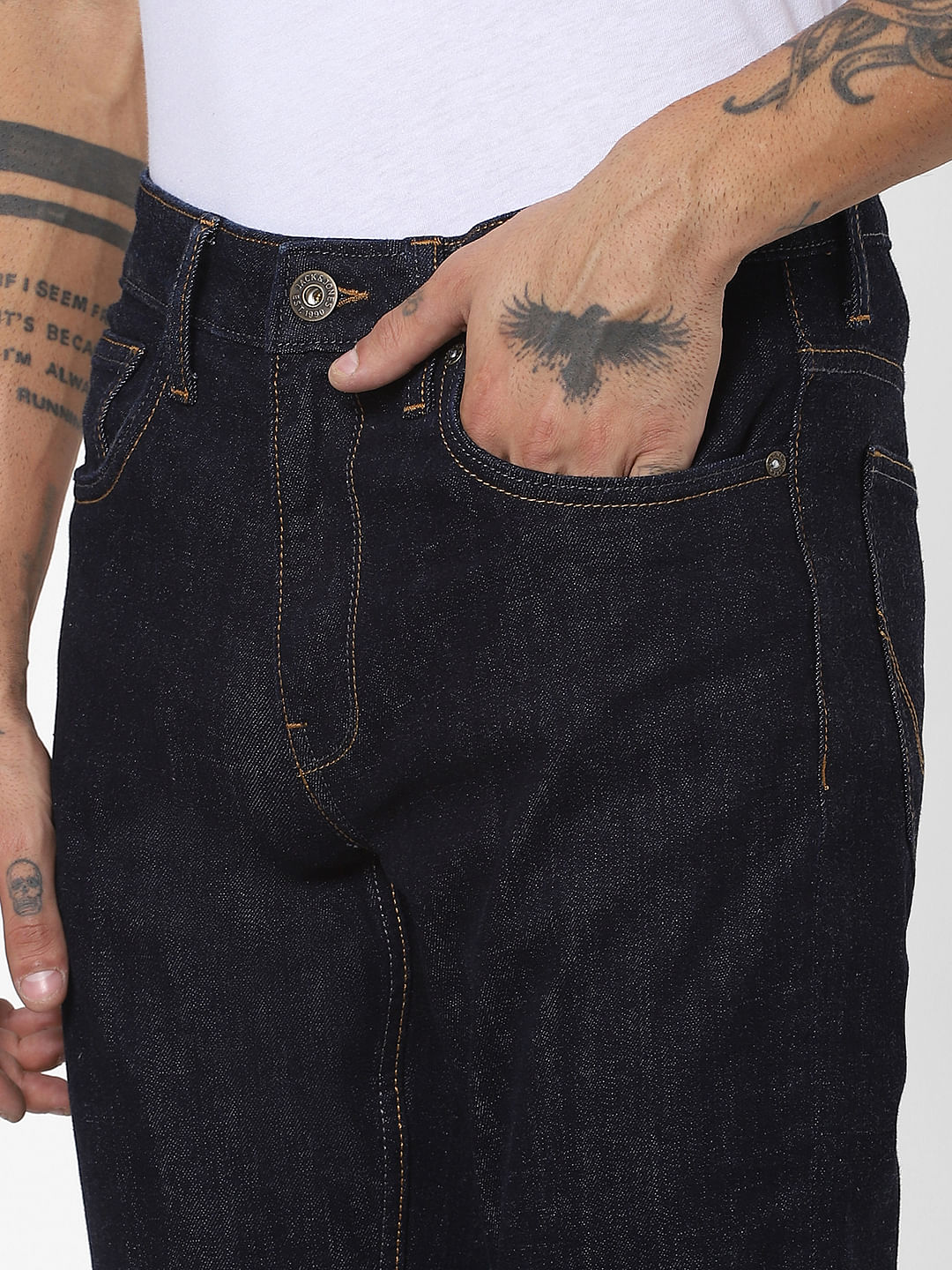 Blue Mid Rise Skinny Fit Jeans