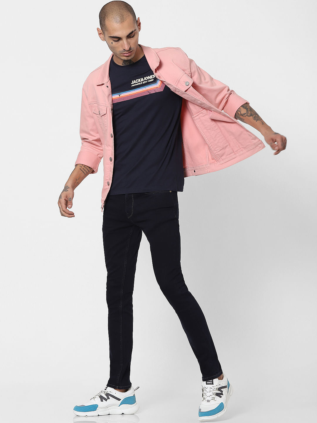 Blue Mid Rise Slim Fit Jeans - 28/30