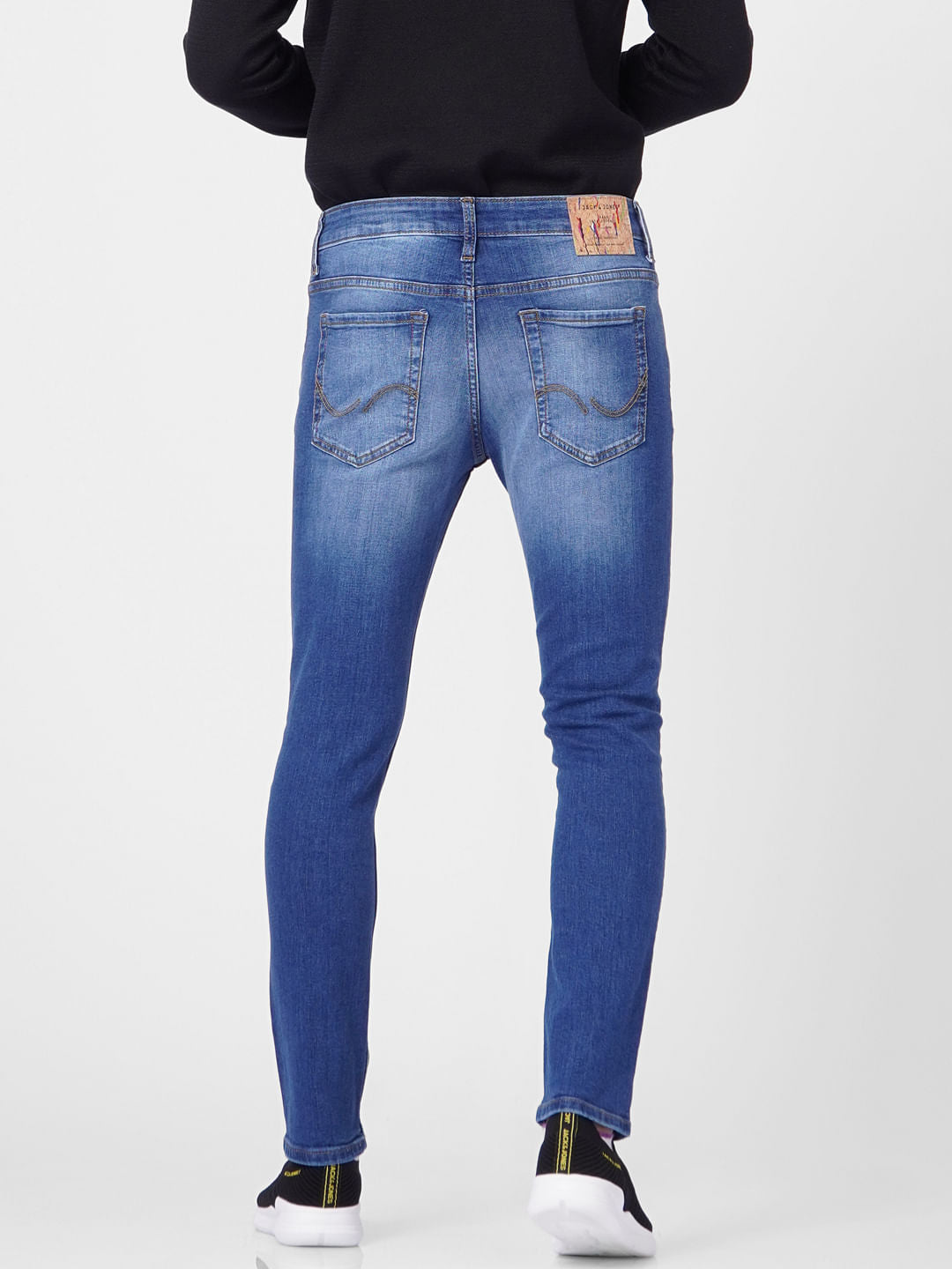 Blue Mid Rise Slim Fit Jeans