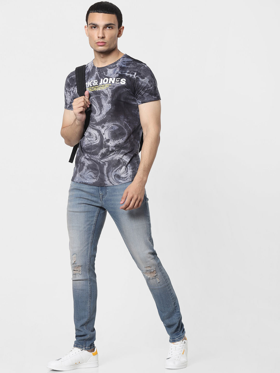 Blue Mid Rise Washed Skinny Jeans - 28/30
