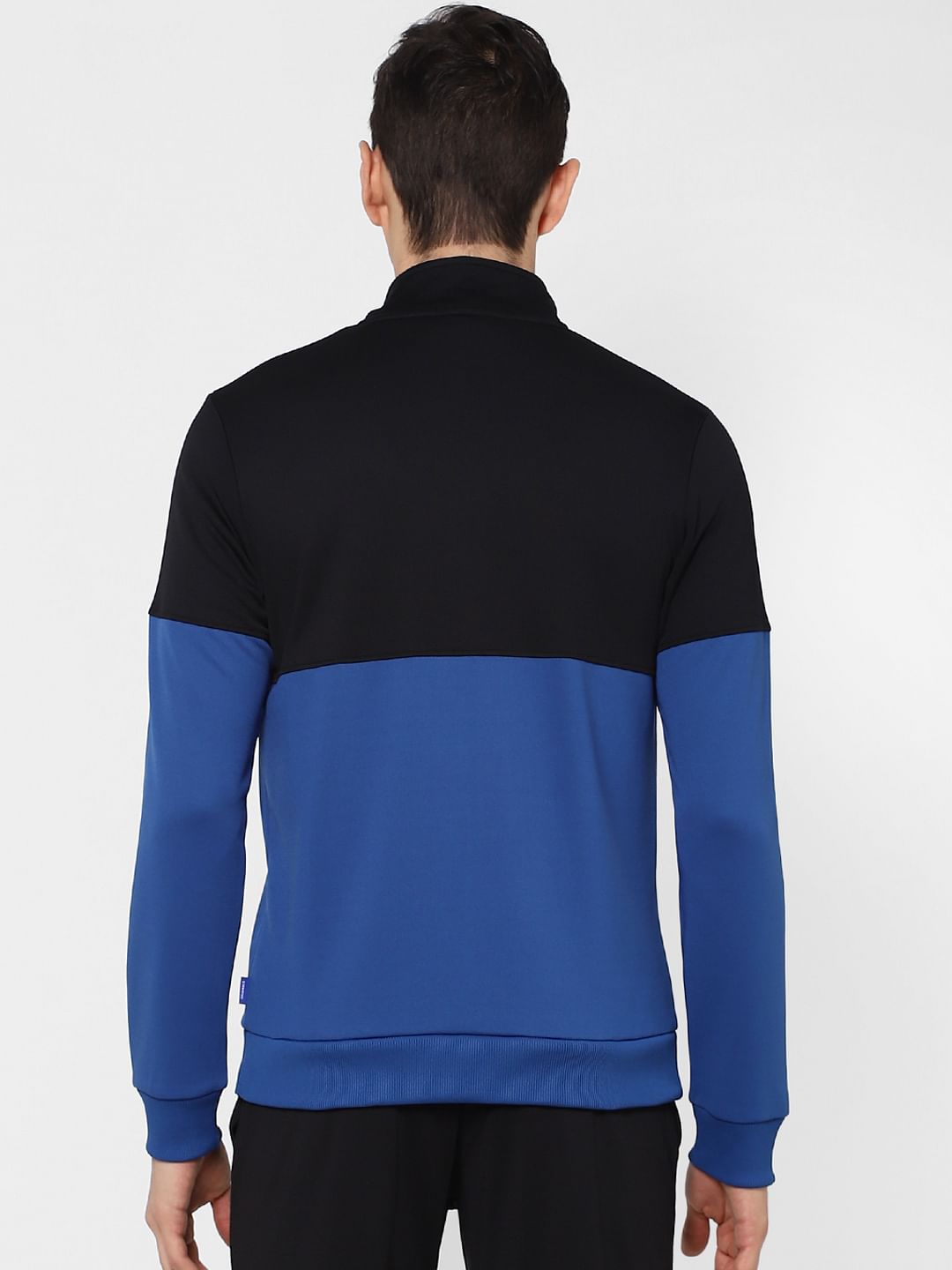Blue Colourblocked Track Jacket