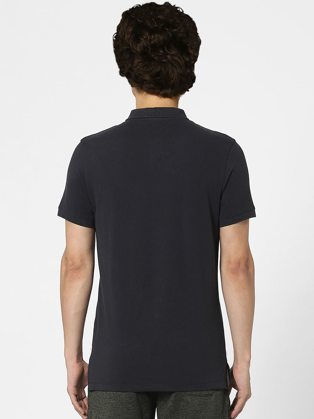 Black Patch Pocket Polo Neck T-shirt