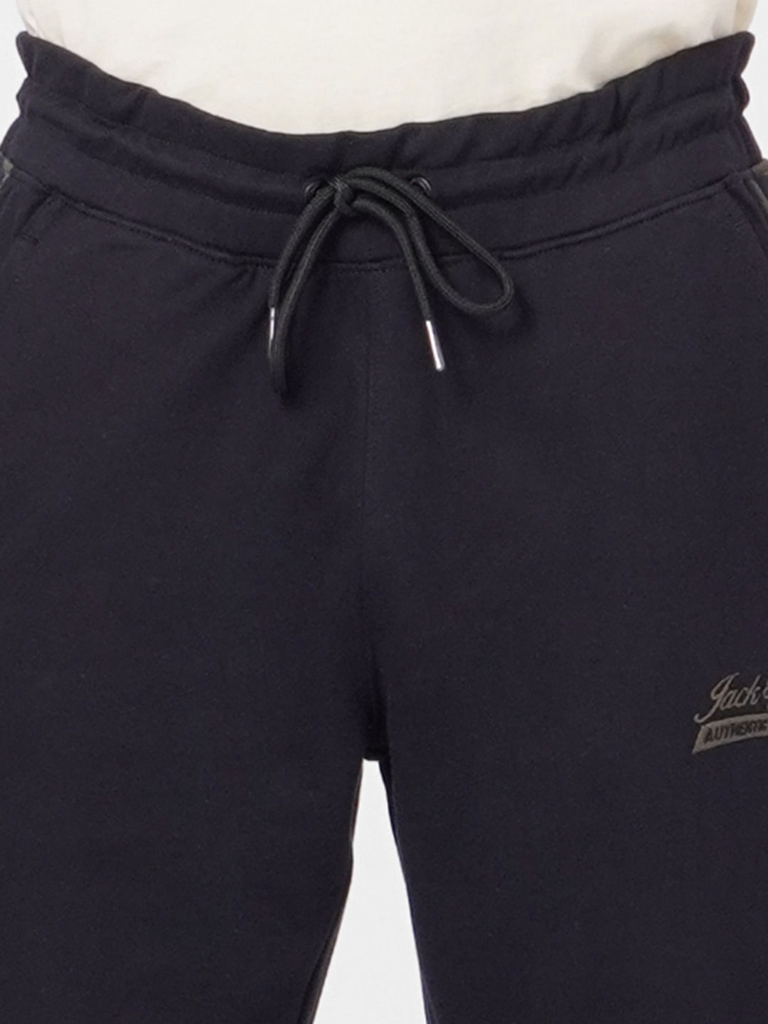 Black High Rise Camo Detail Sweatpants