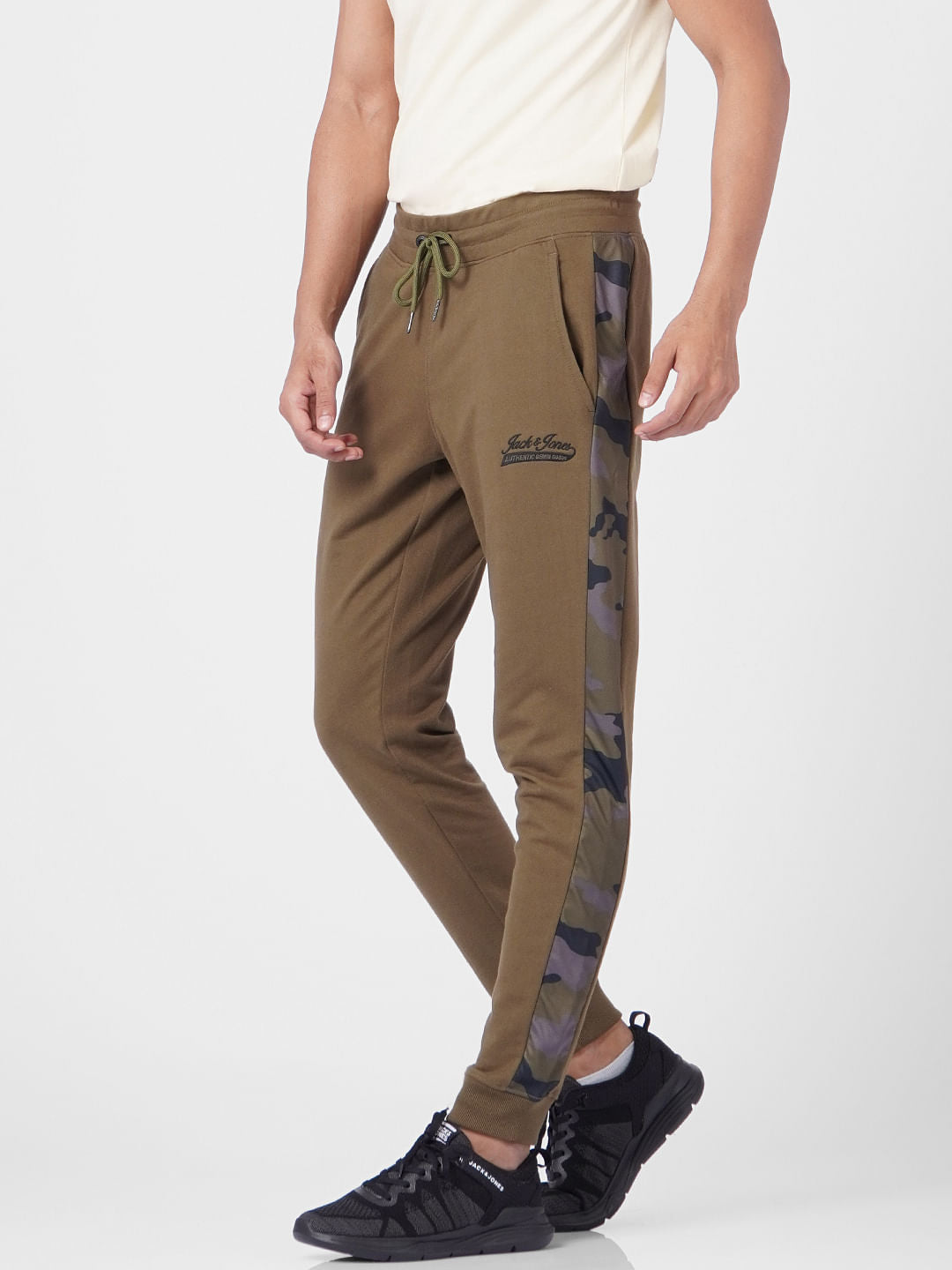 Green Camo Tape Detail Sweatpants