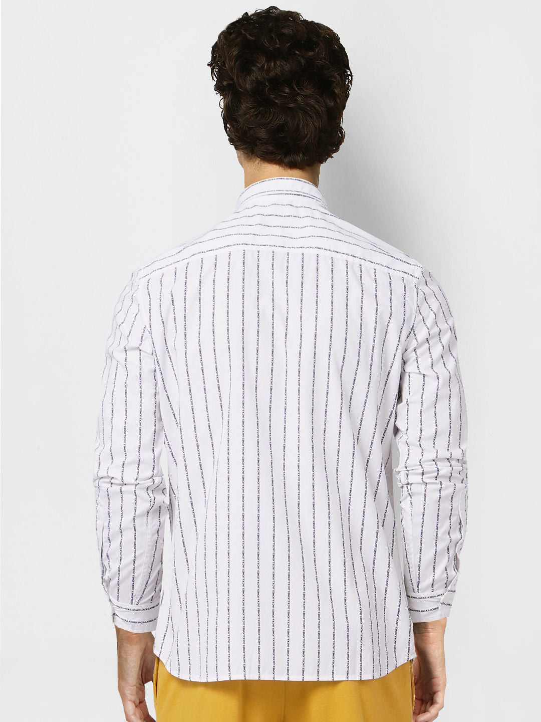 White Striped Full Sleeves Shirt