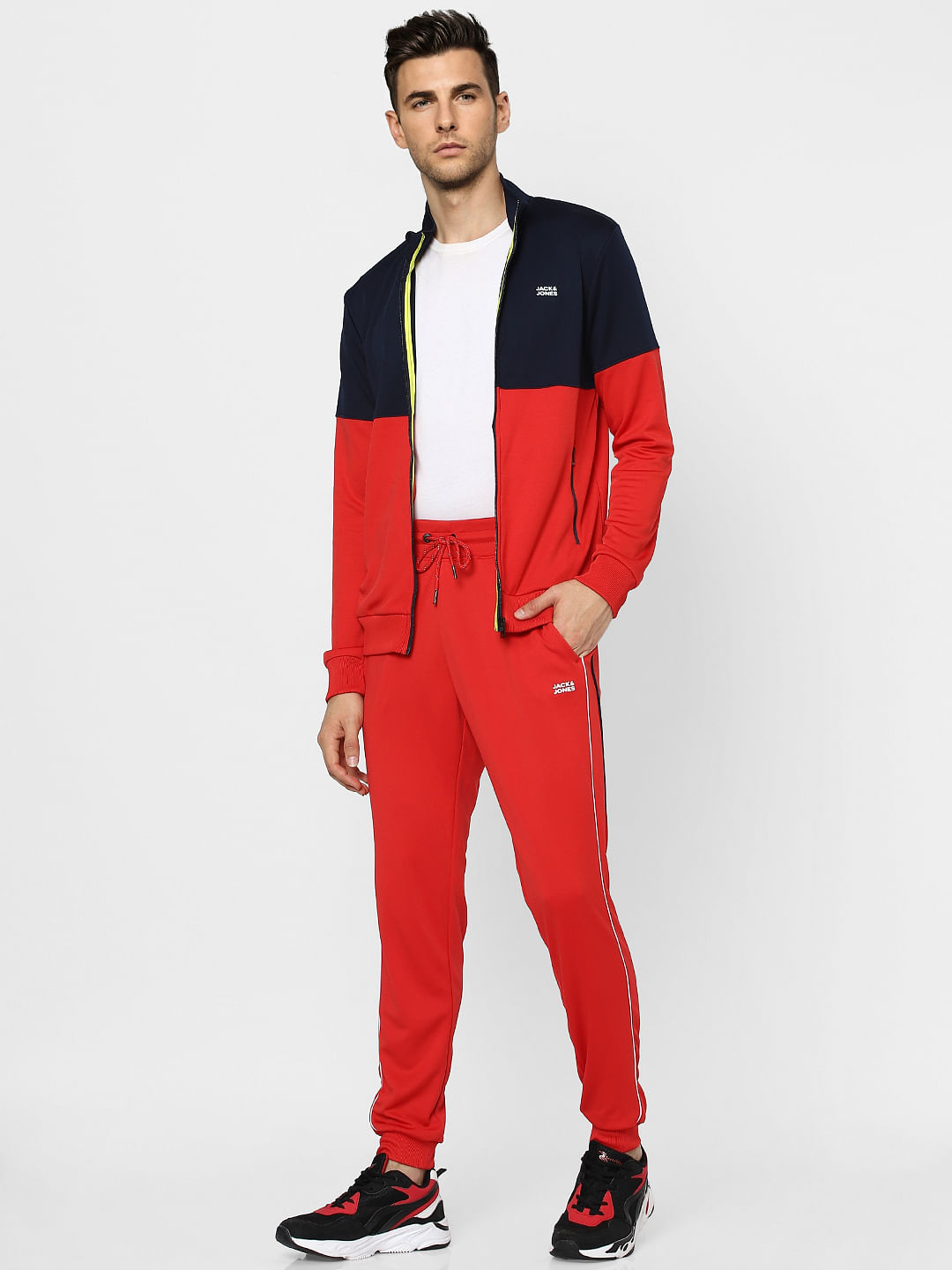 Red High Rise Sweatpants - S