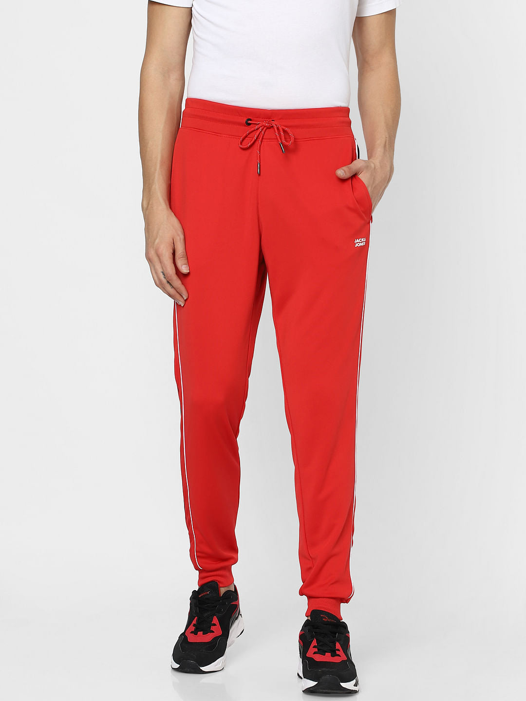 Red High Rise Sweatpants