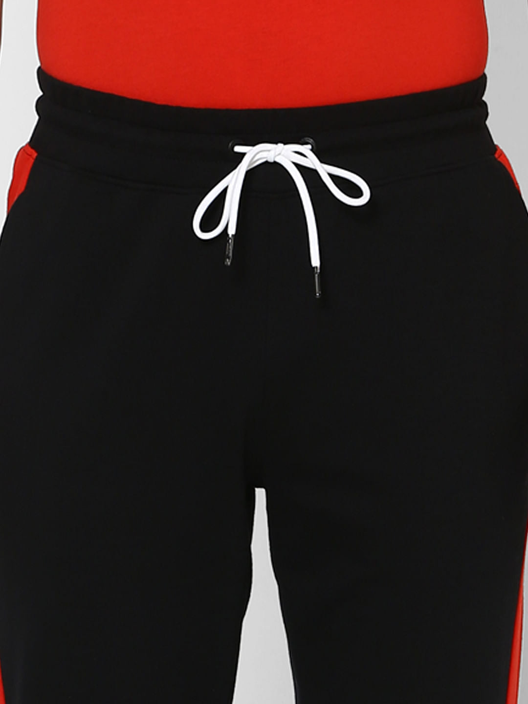 Black Tape Detail High Rise Sweatpants
