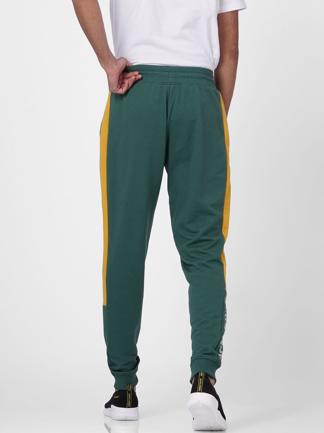 Green High Rise Colourblocked Sweatpants