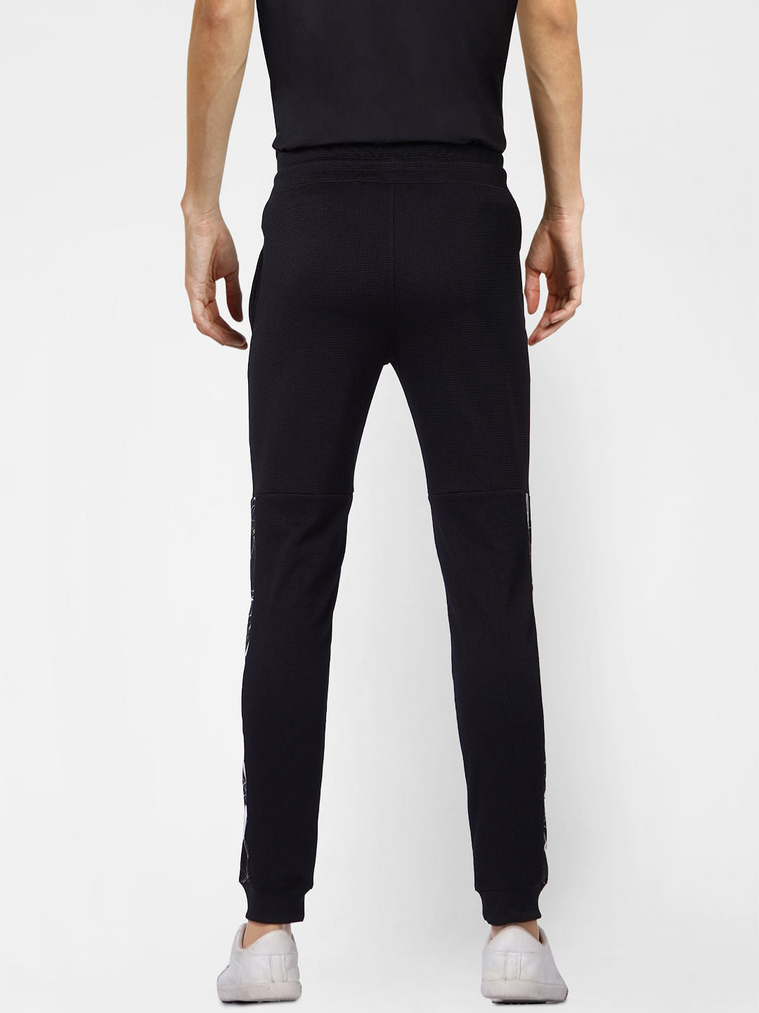 Black High Rise Graphic Print Sweatpants