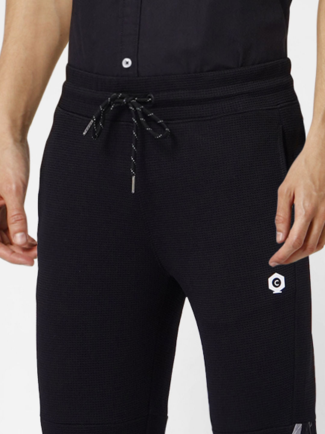 Black High Rise Graphic Print Sweatpants