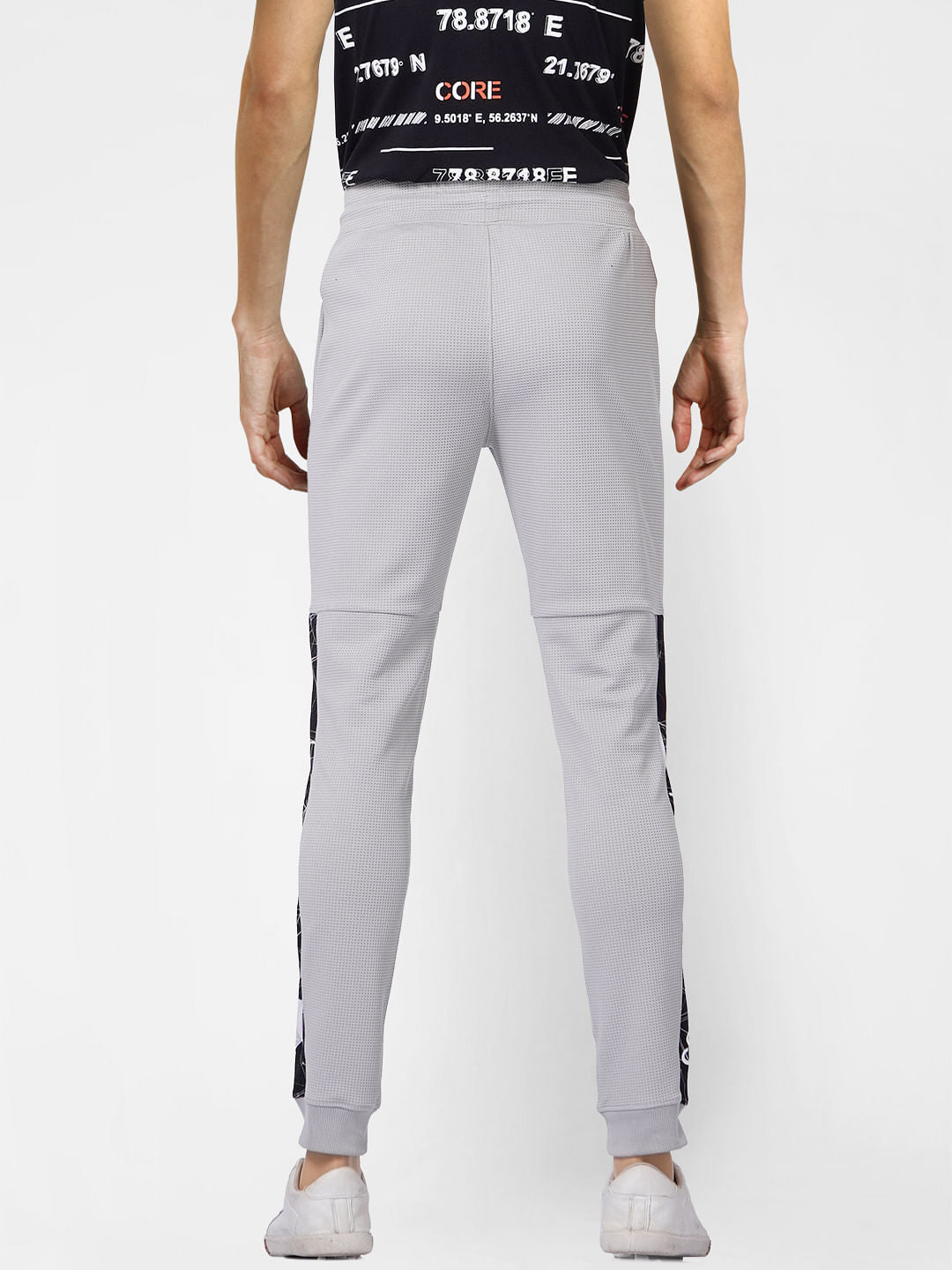 Grey High Rise Graphic Print Sweatpants