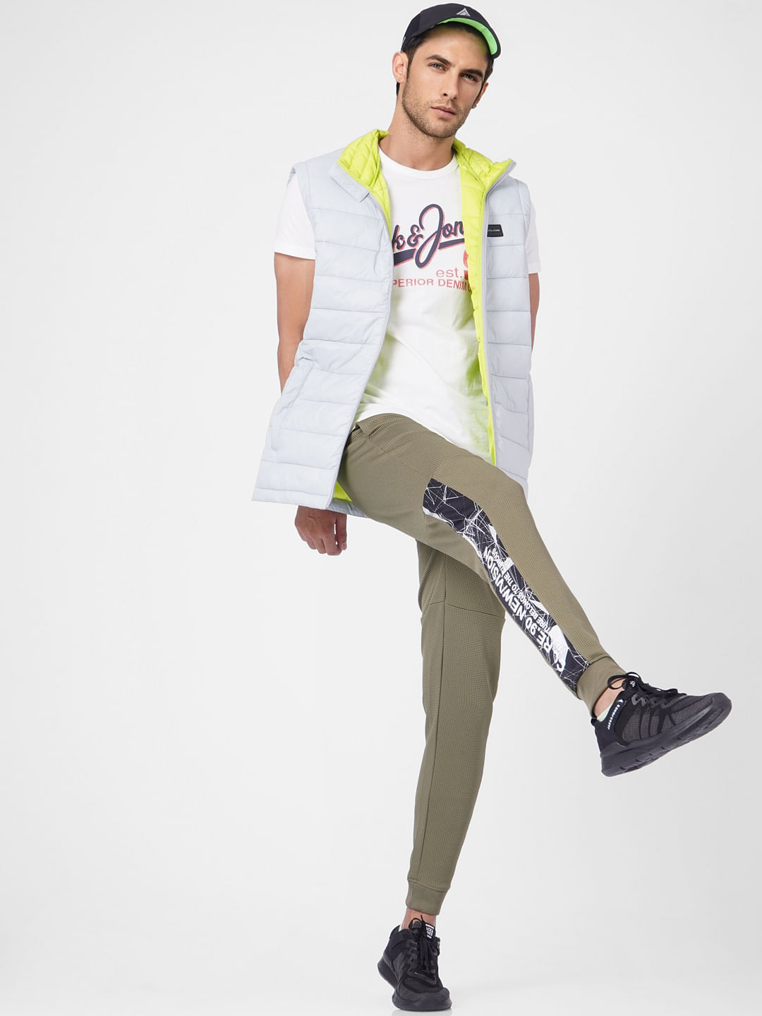 Green Tape Detail Sweatpants