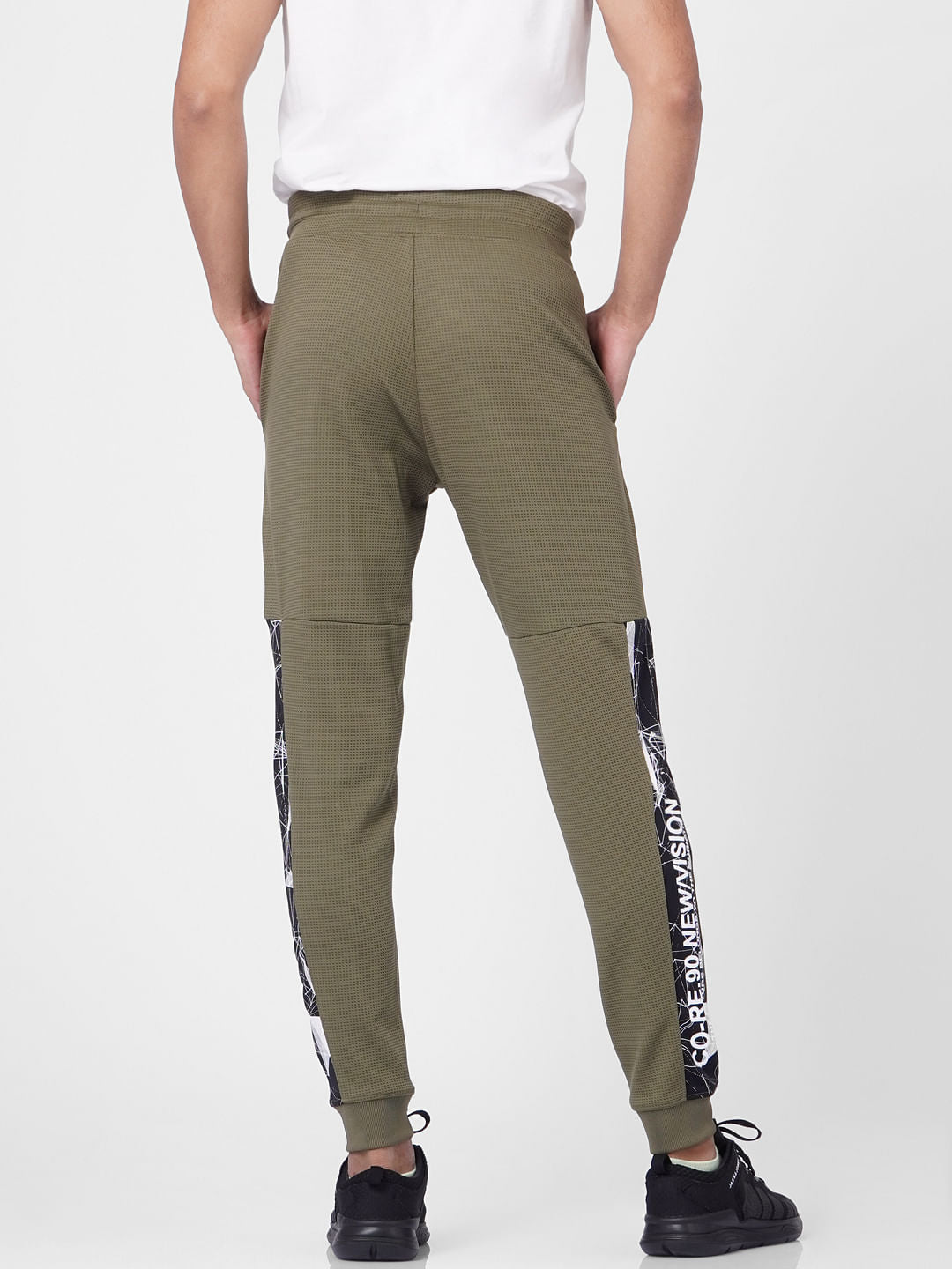 Green Tape Detail Sweatpants