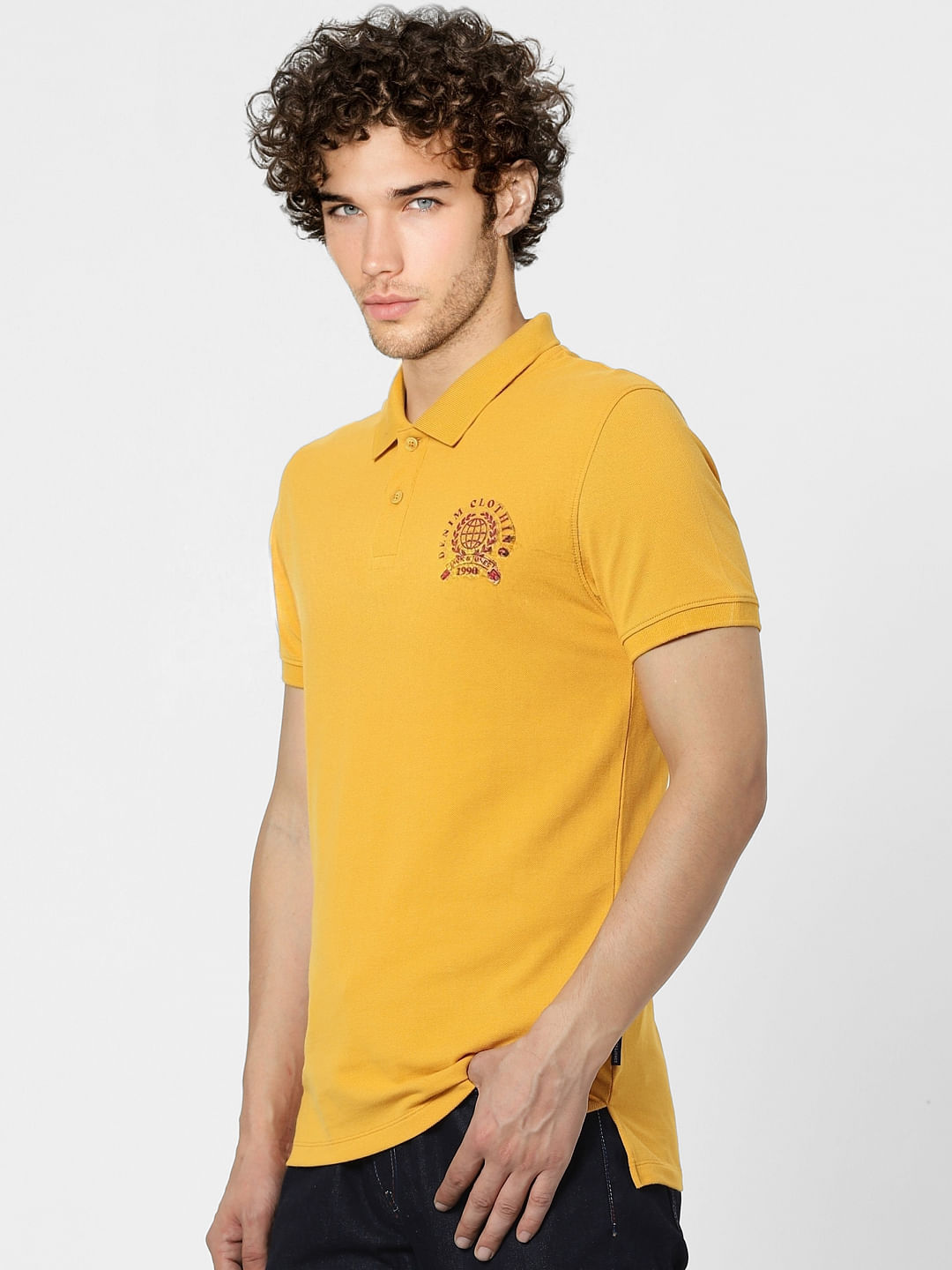 Yellow Polo Neck T-shirt