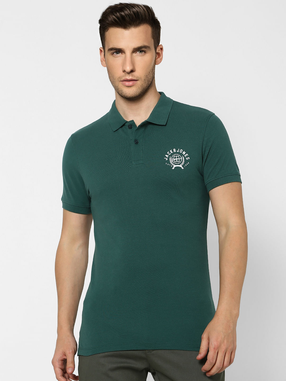 Green Polo Neck T-shirt