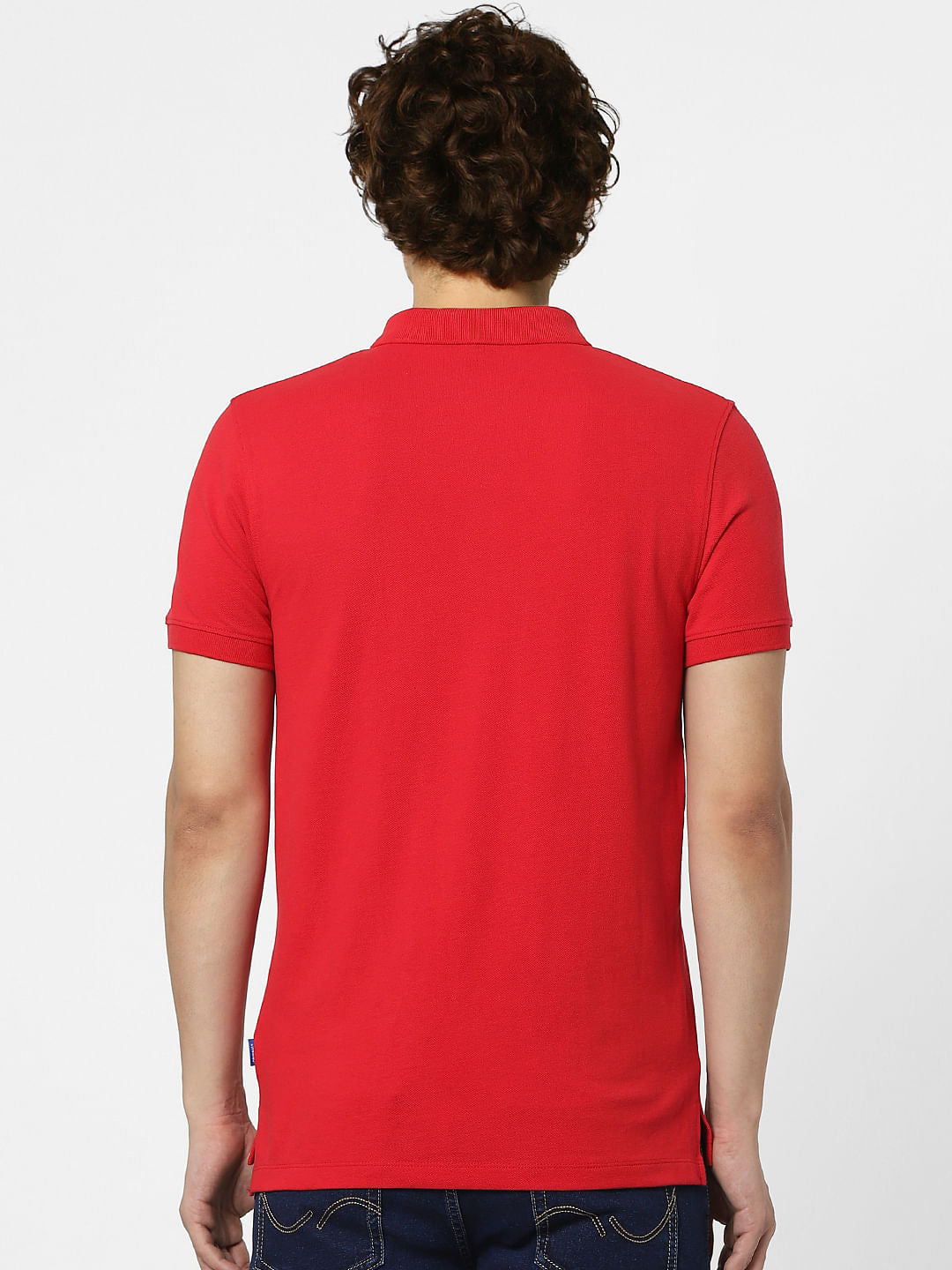 Red Polo Neck T-shirt