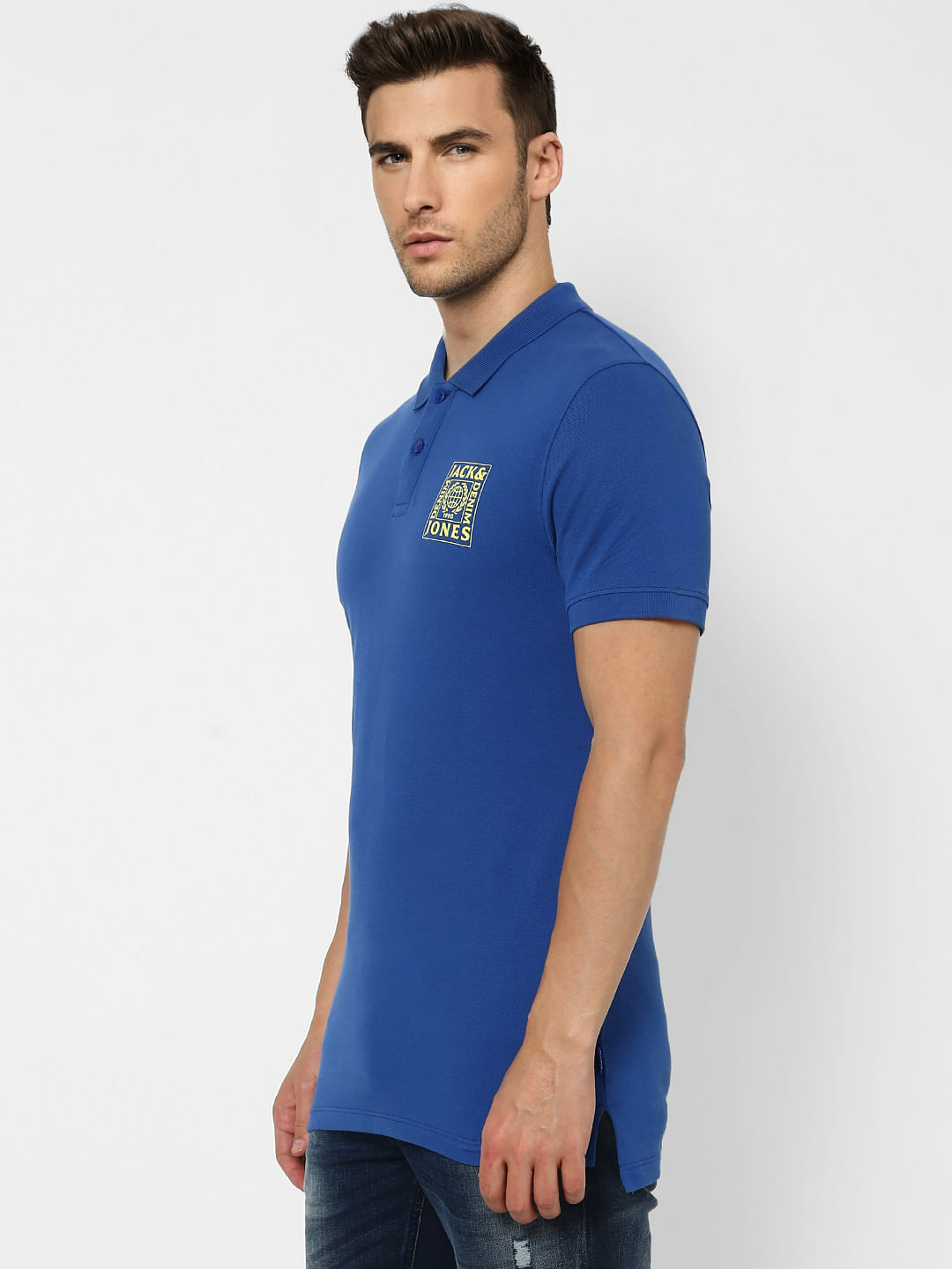 Blue Polo Neck T-shirt