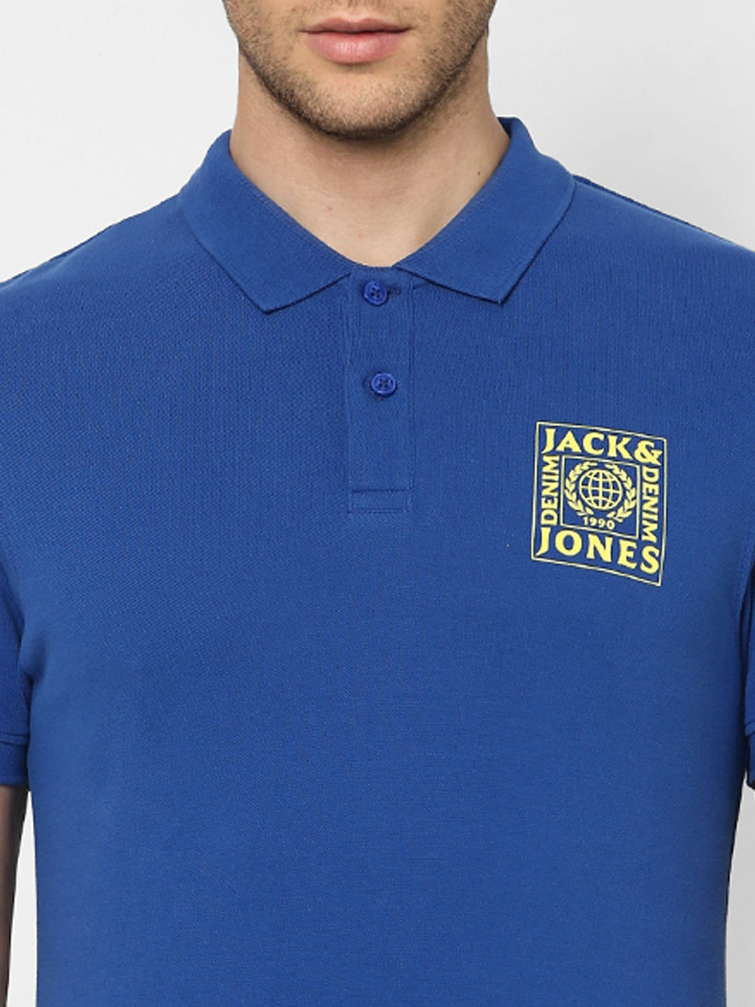 Blue Polo Neck T-shirt