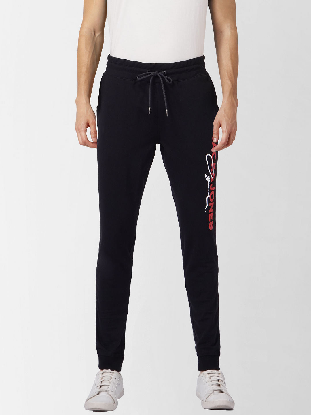 Black High Rise Logo Print Sweatpants