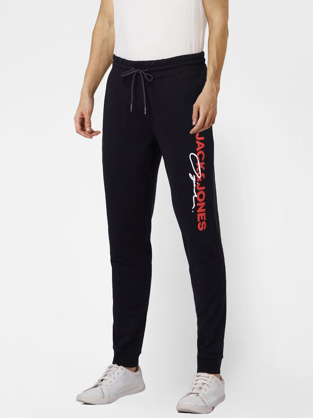 Black High Rise Logo Print Sweatpants