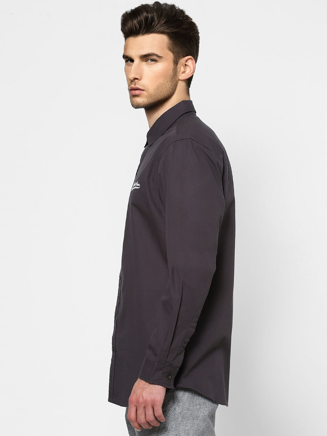 Dark Grey Full Sleeves Shirt
