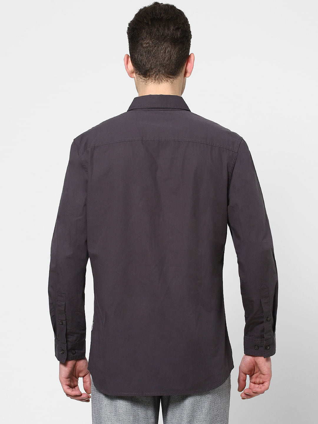 Dark Grey Full Sleeves Shirt