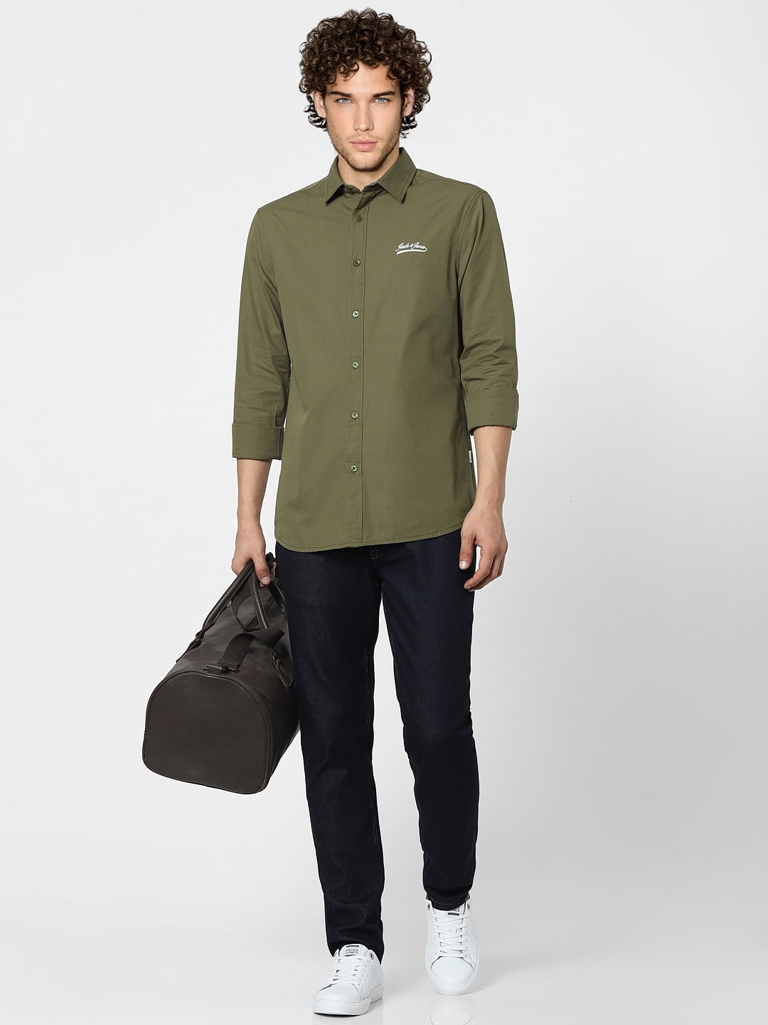 Green Full Sleeves Shirt - S