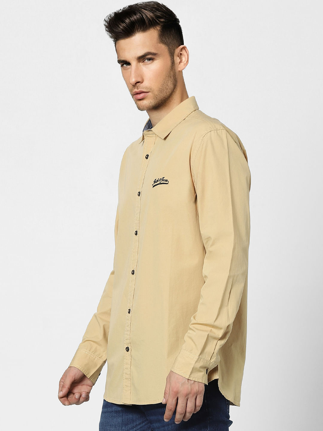 Beige Full Sleeves Shirt
